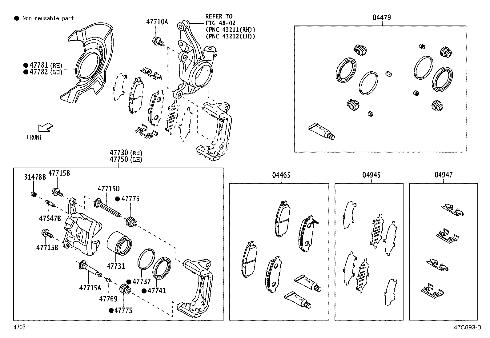 04465-BZ300 PAD KIT, DISC BRAKE, FRONT product image