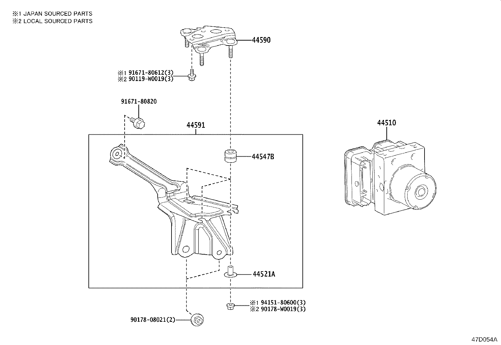44050-0DD40 ACTUATOR ASSY, BRAKE product image