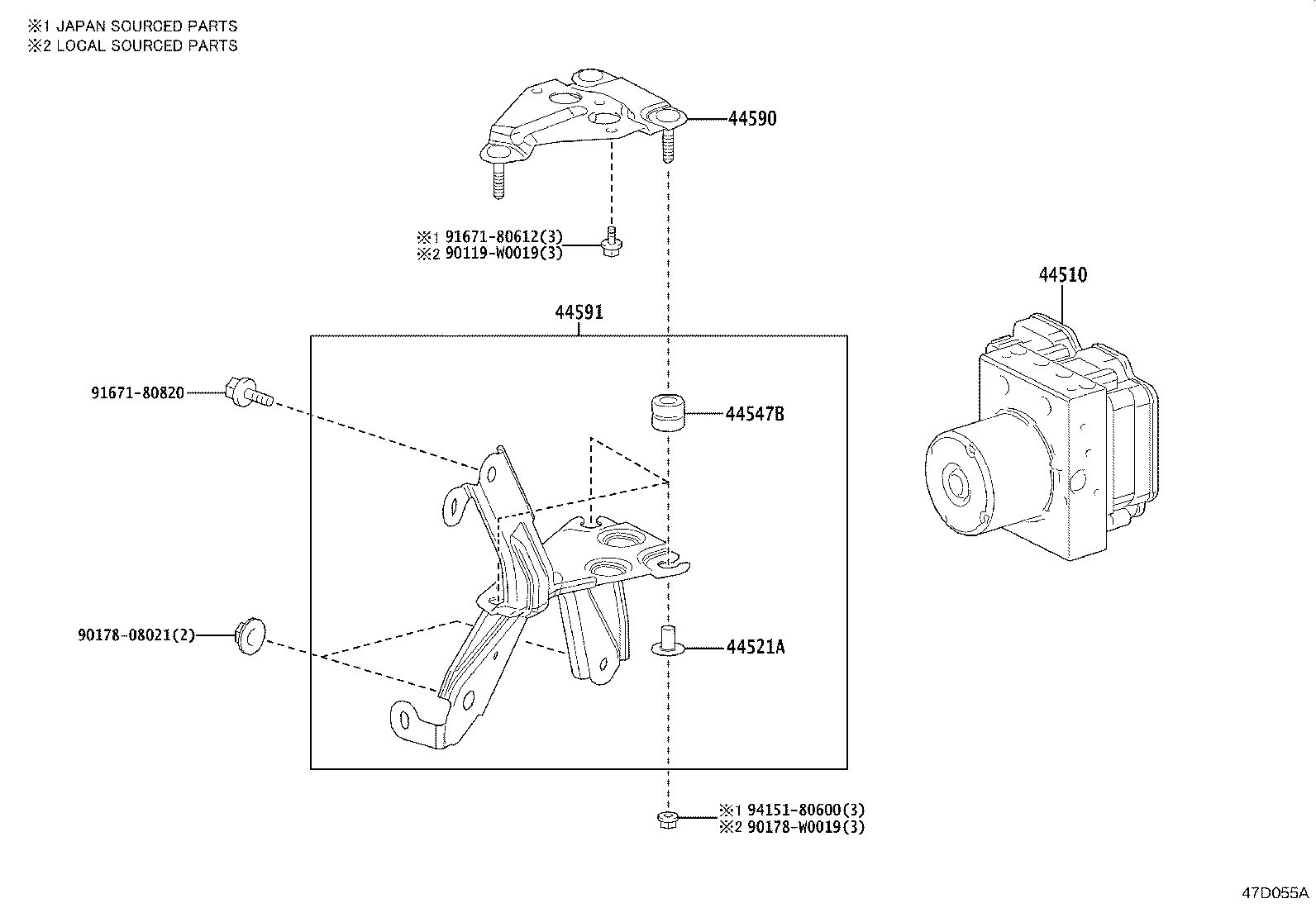 44050-0DD40 ACTUATOR ASSY, BRAKE product image