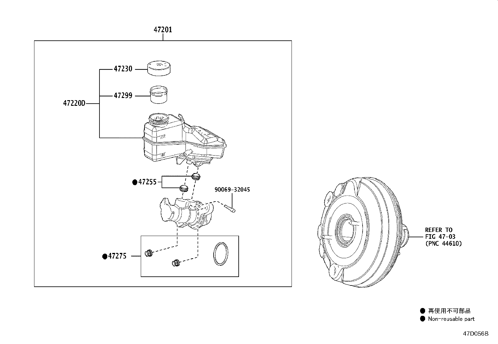 47210-0D080 BRAKE BOOSTER ASSY, W/MASTER CYLINDER product image