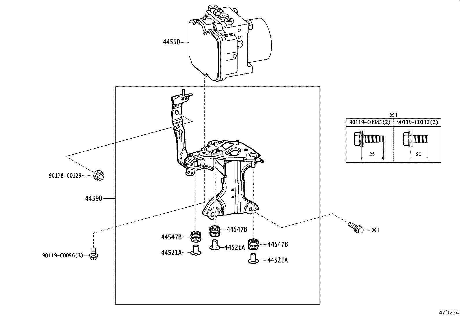 44050-48C80 ACTUATOR ASSY, BRAKE product image