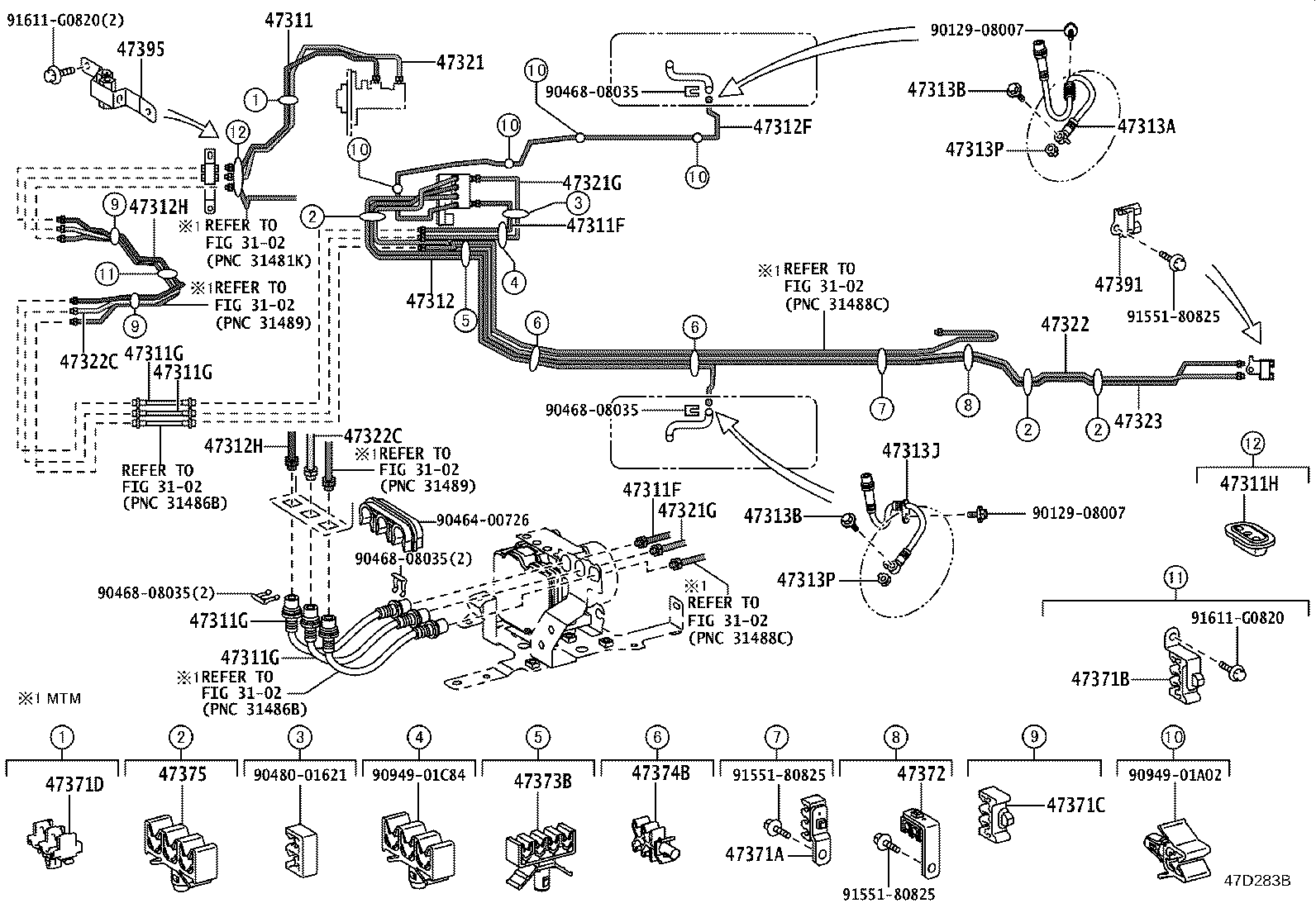 44590-25030 BRACKET ASSY, BRAKE ACTUATOR product image