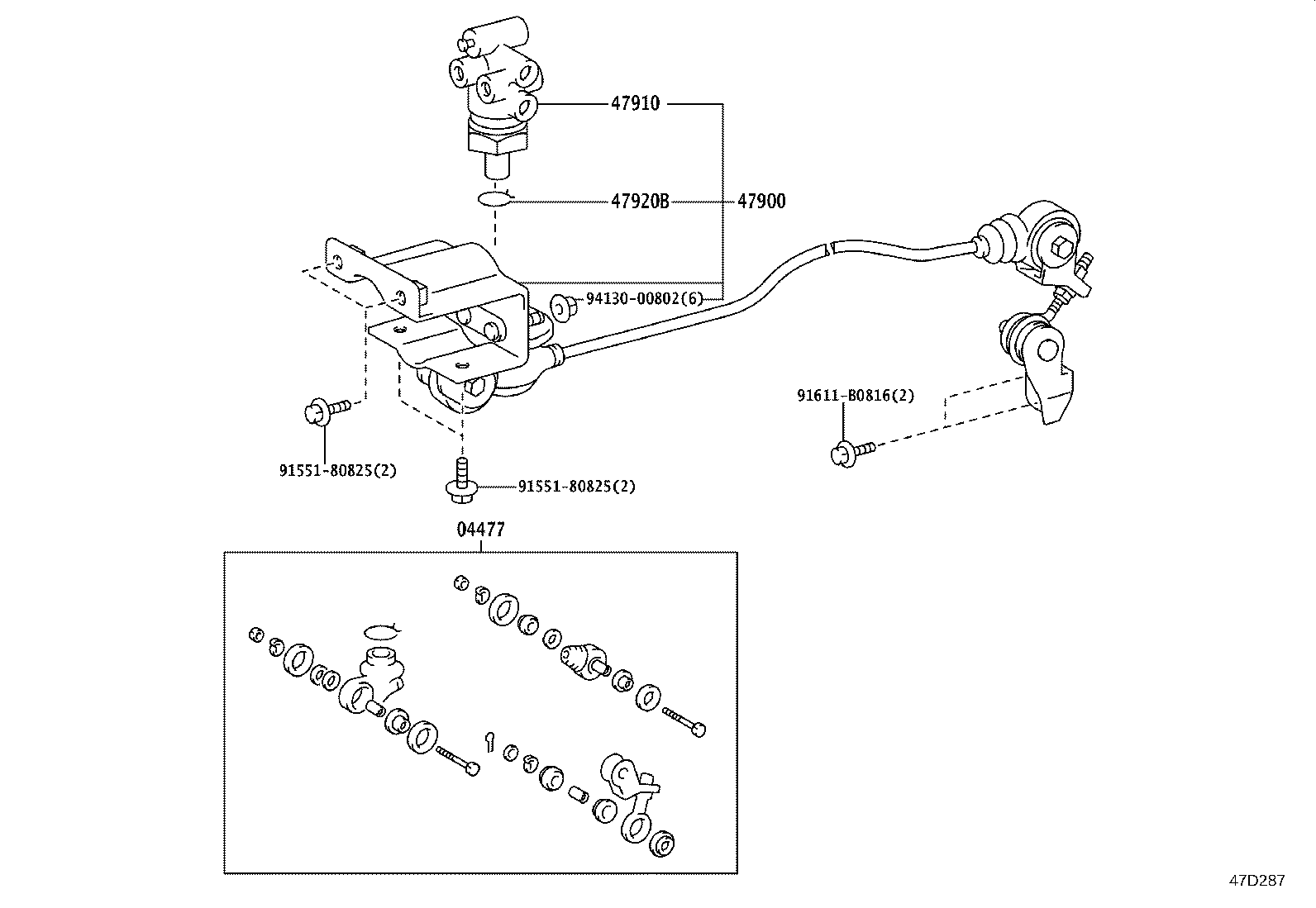 44590-25030 BRACKET ASSY, BRAKE ACTUATOR product image