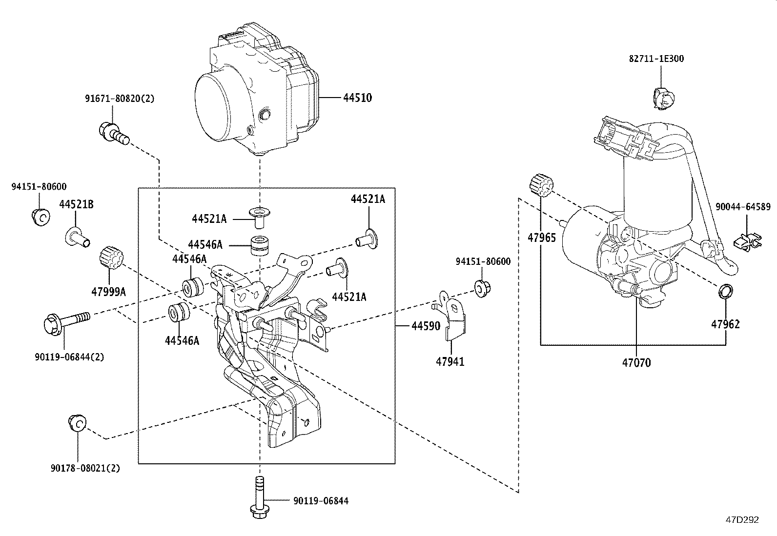 44050-16070 ACTUATOR ASSY, BRAKE product image