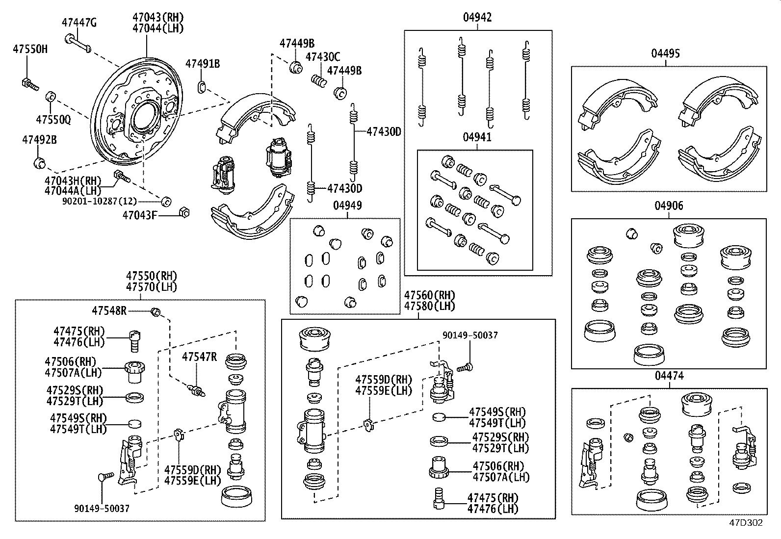 04474-26051 CYLINDER KIT, REAR WHEEL product image