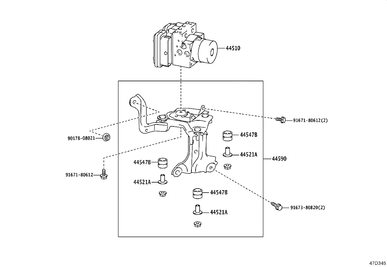 44050-78290 ACTUATOR ASSY, BRAKE product image