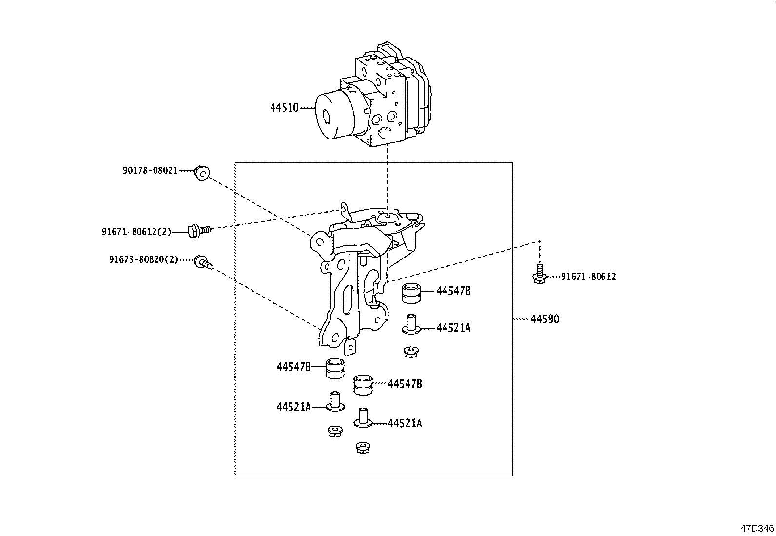 44050-78290 ACTUATOR ASSY, BRAKE product image