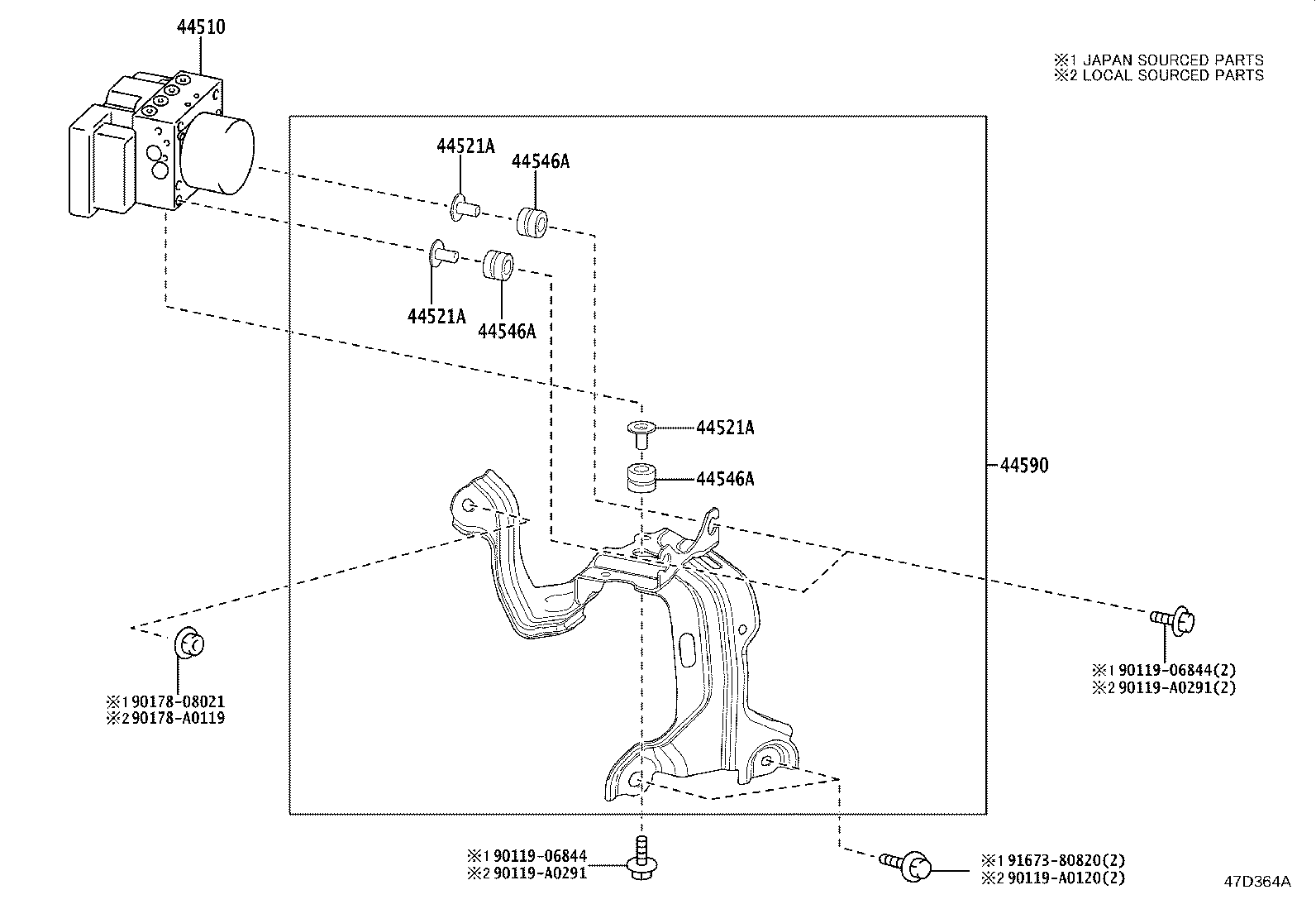 44050-0R690 ACTUATOR ASSY, BRAKE product image
