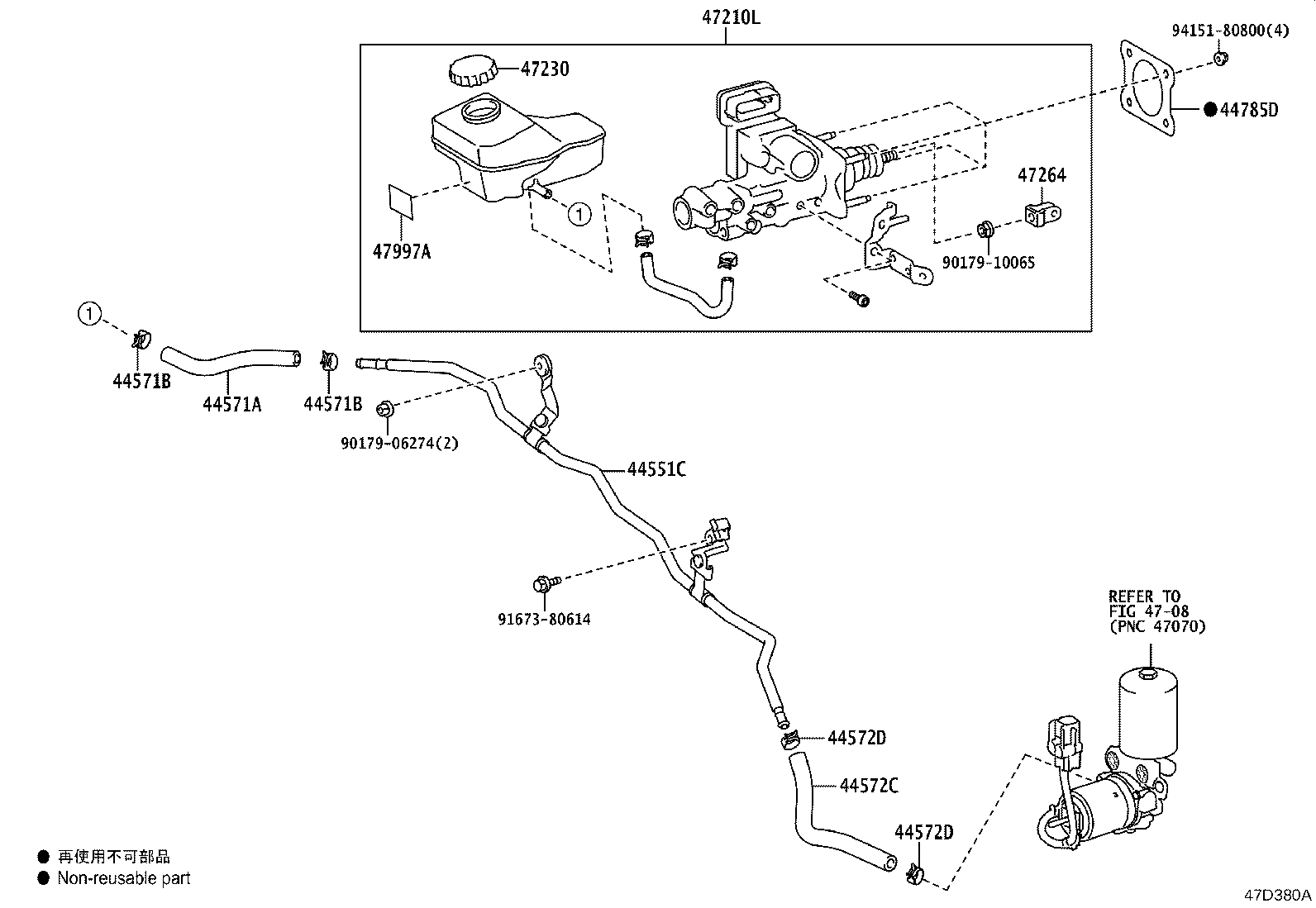 47050-42130 BRAKE BOOSTER ASSY, W/MASTER CYLINDER product image