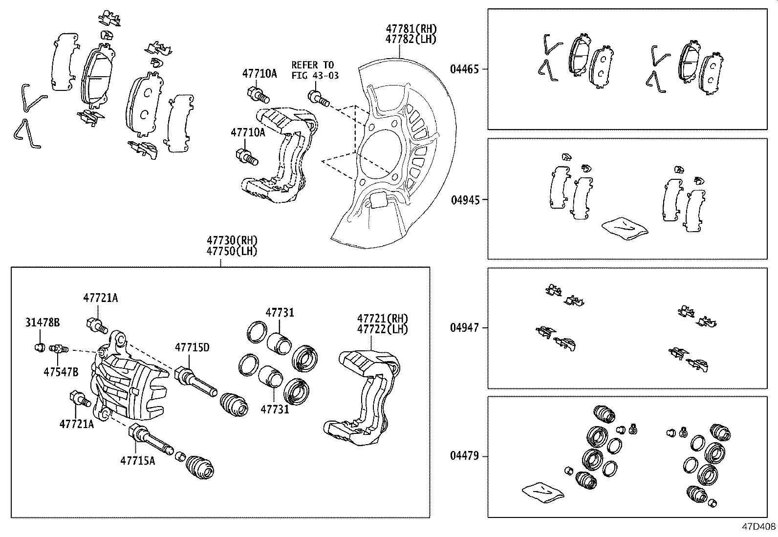 04465-78020 PAD KIT, DISC BRAKE, FRONT product image