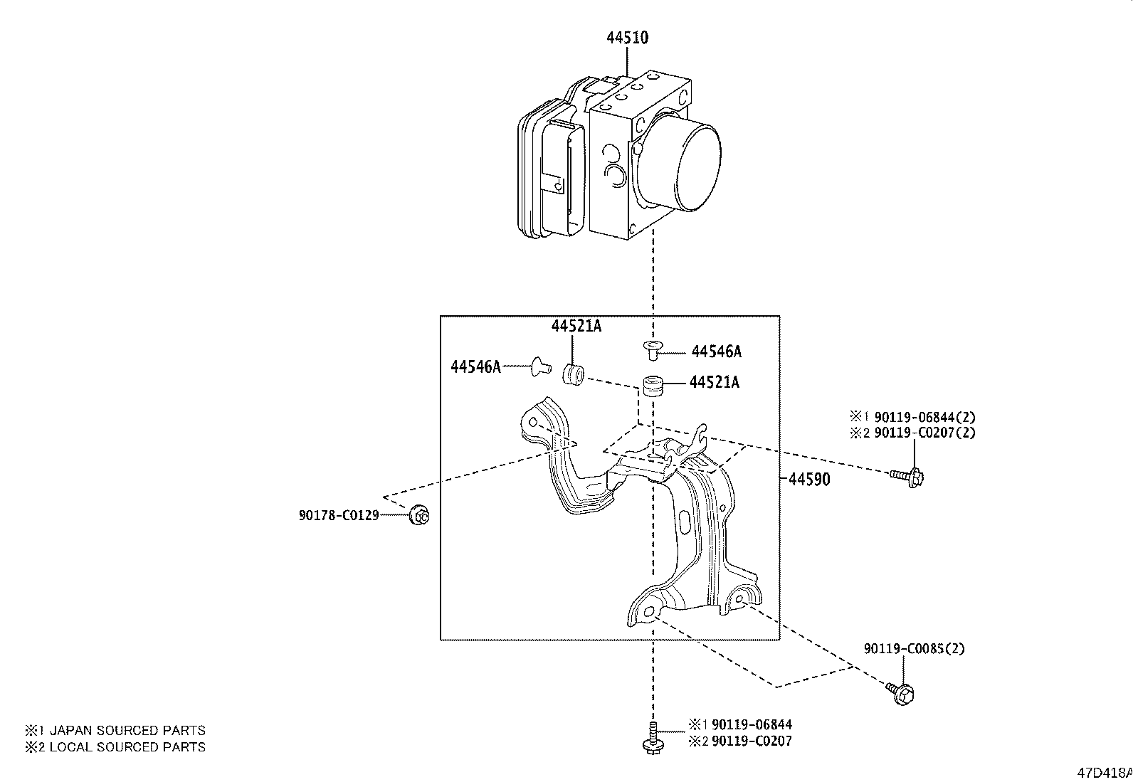 44050-0EB20 ACTUATOR ASSY, BRAKE product image