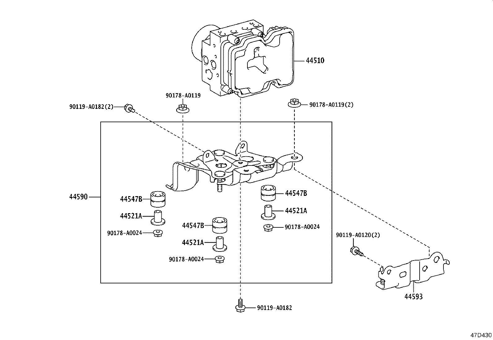 44050-0C600 ACTUATOR ASSY, BRAKE product image