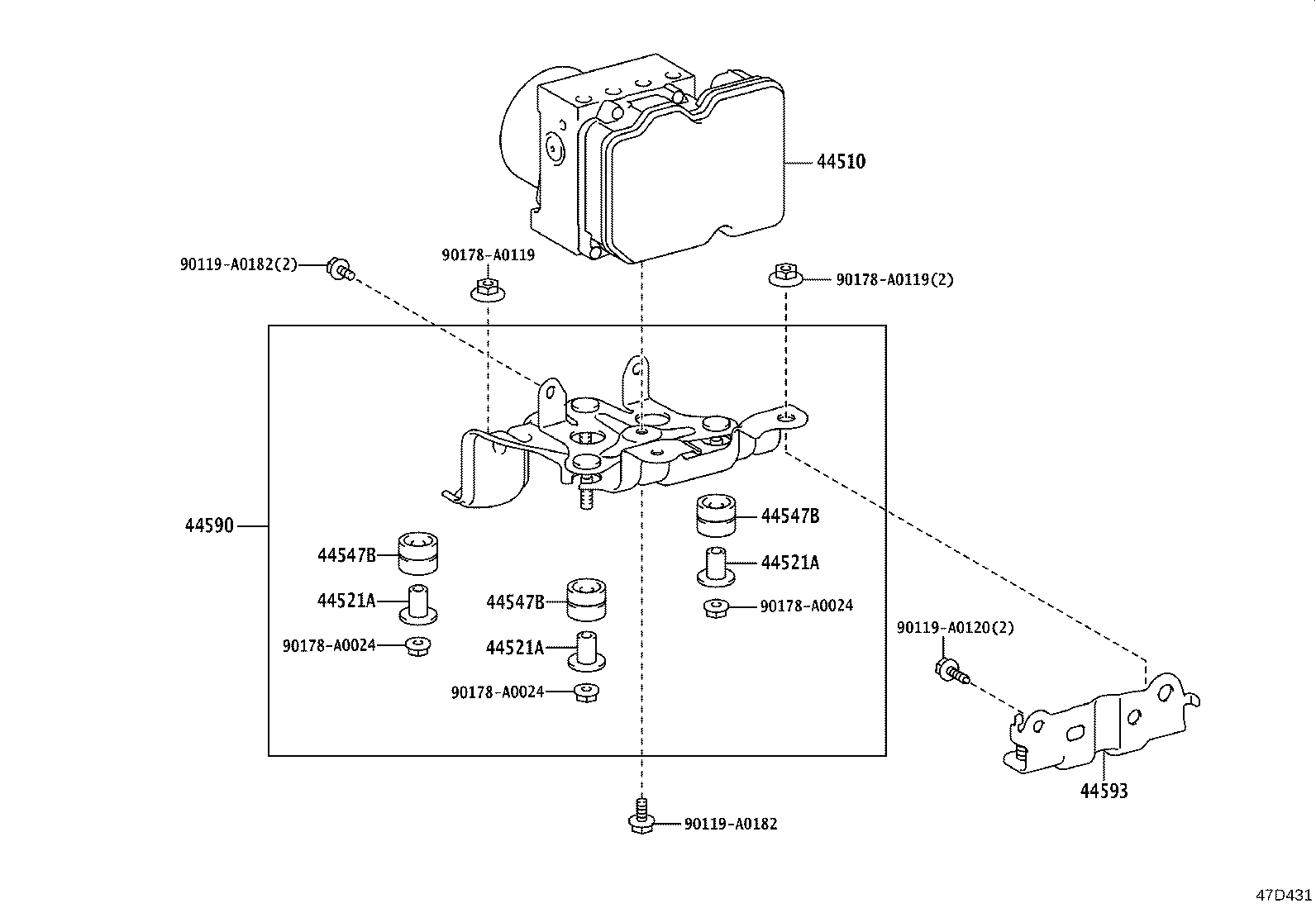 44050-0C600 ACTUATOR ASSY, BRAKE product image