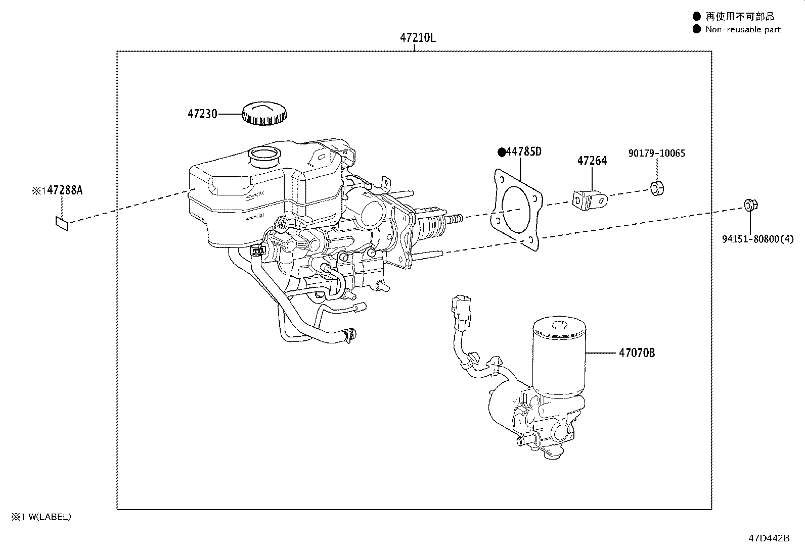47050-60C80 BRAKE BOOSTER ASSY, W/MASTER CYLINDER product image