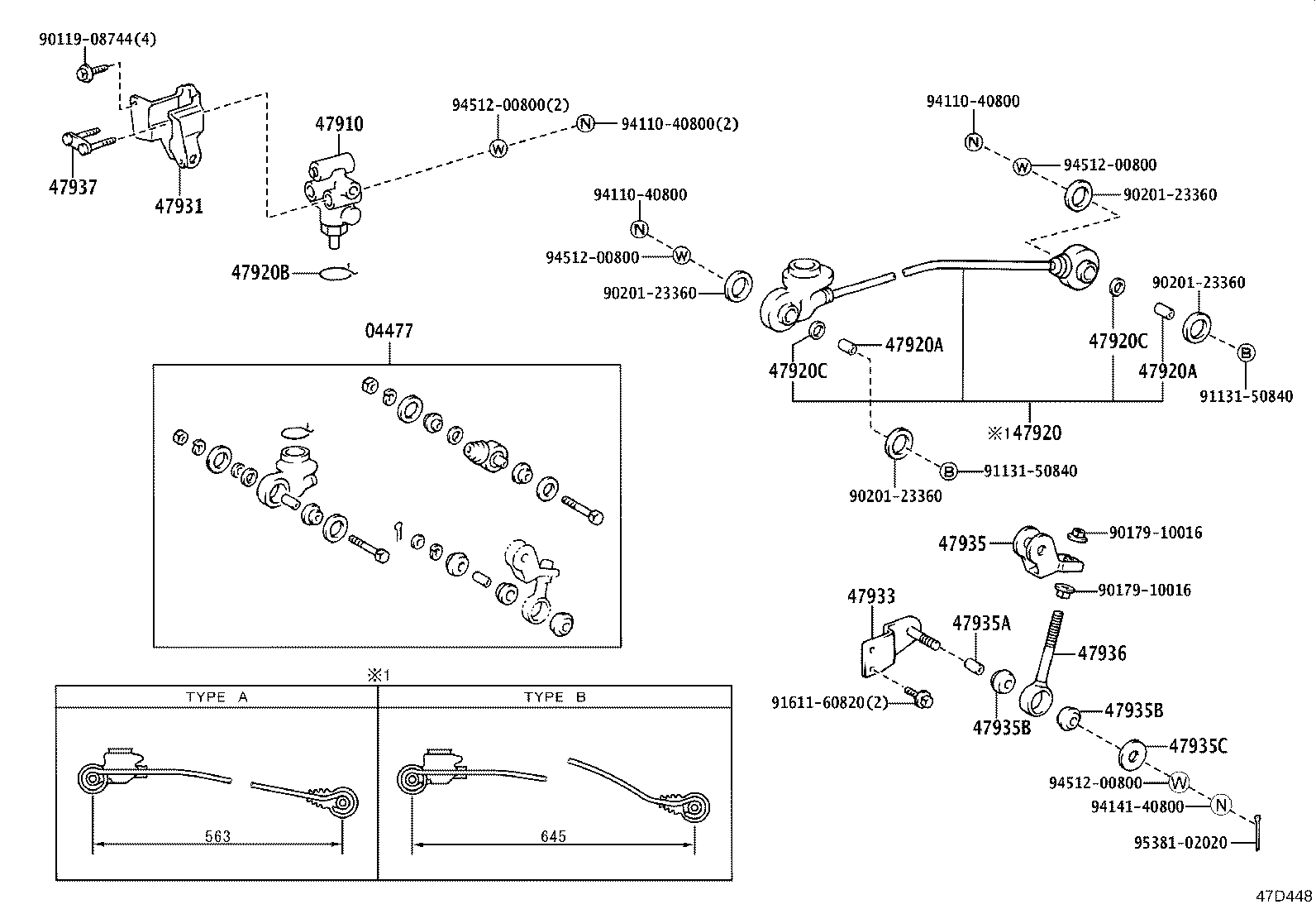 47321-35680 TUBE, REAR BRAKE, NO.1 product image