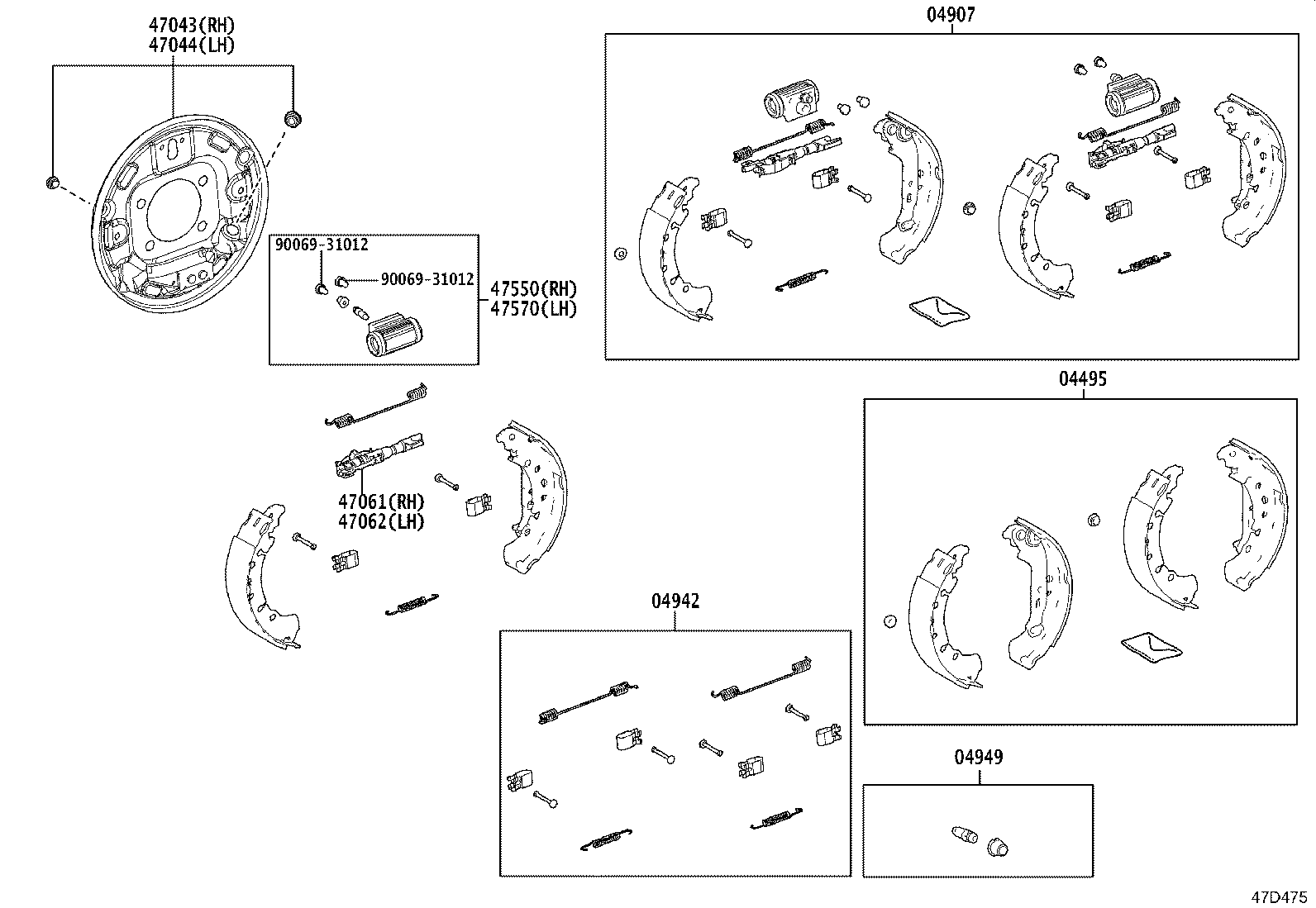 04949-09010 PLUG KIT, REAR BRAKE product image