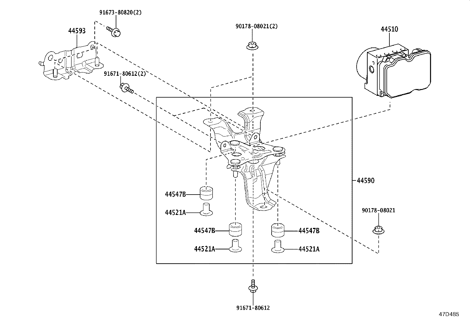 44050-60571 ACTUATOR ASSY, BRAKE product image