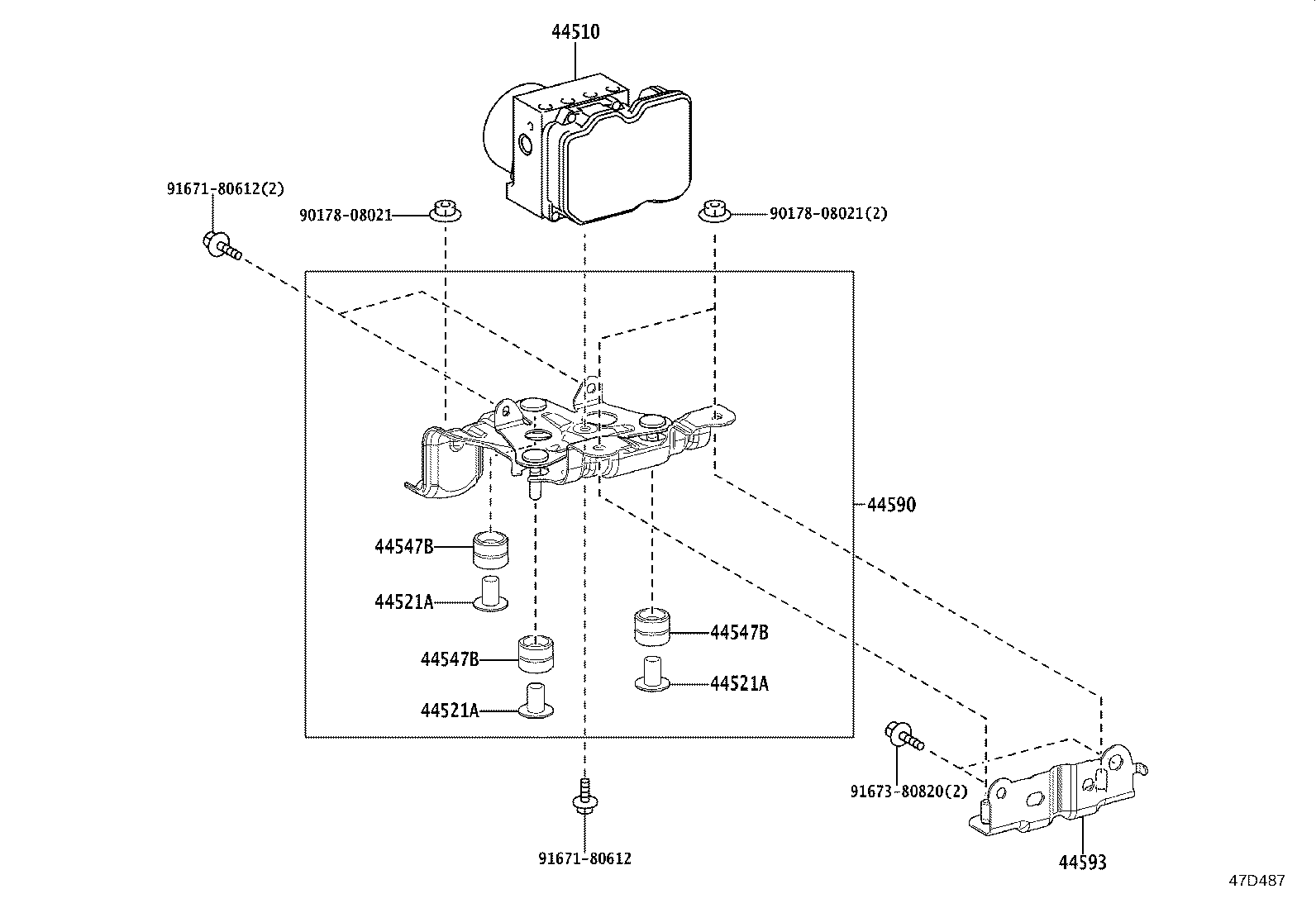 44050-60L10 ACTUATOR ASSY, BRAKE product image