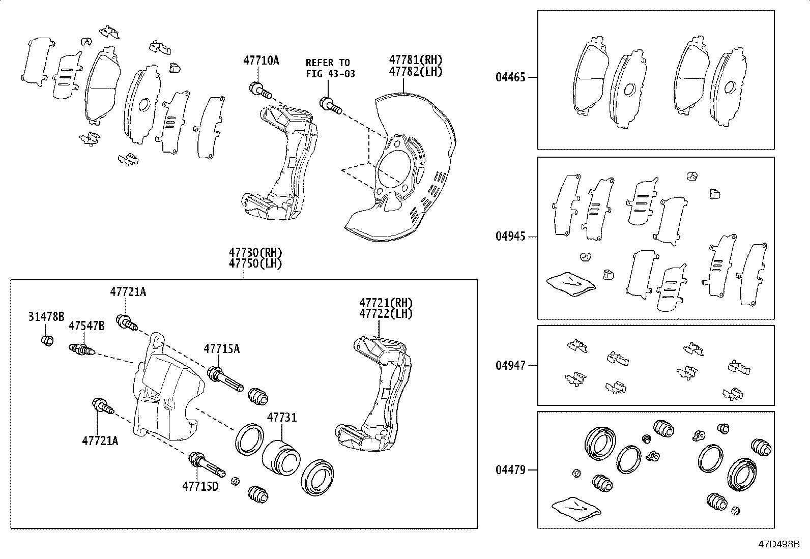 04465-02590 PAD KIT, DISC BRAKE, FRONT product image