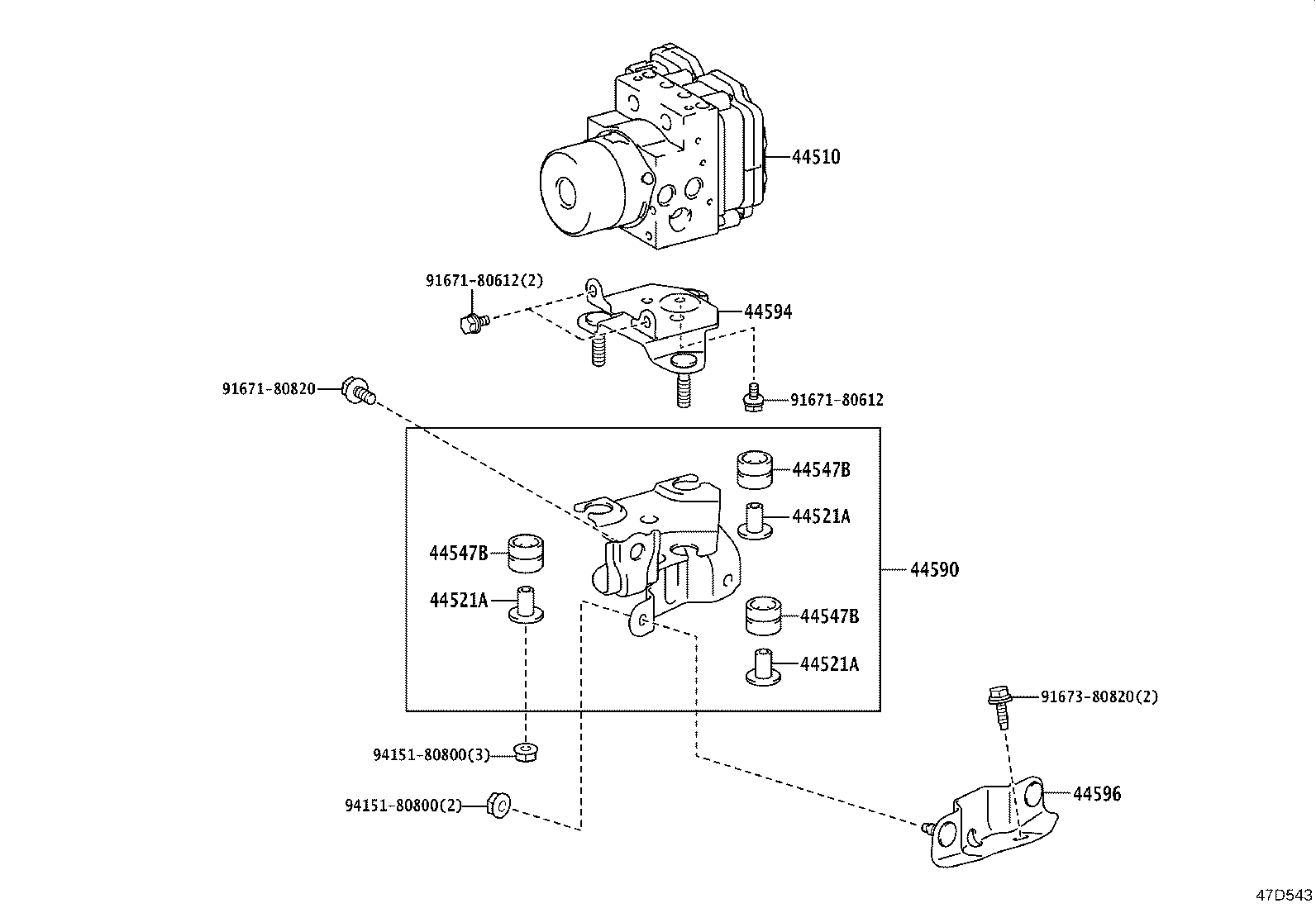 44050-28491 ACTUATOR ASSY, BRAKE product image