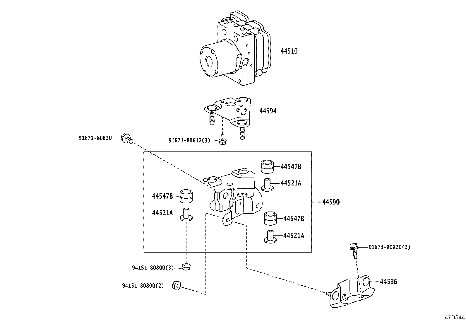 44050-28491 ACTUATOR ASSY, BRAKE product image