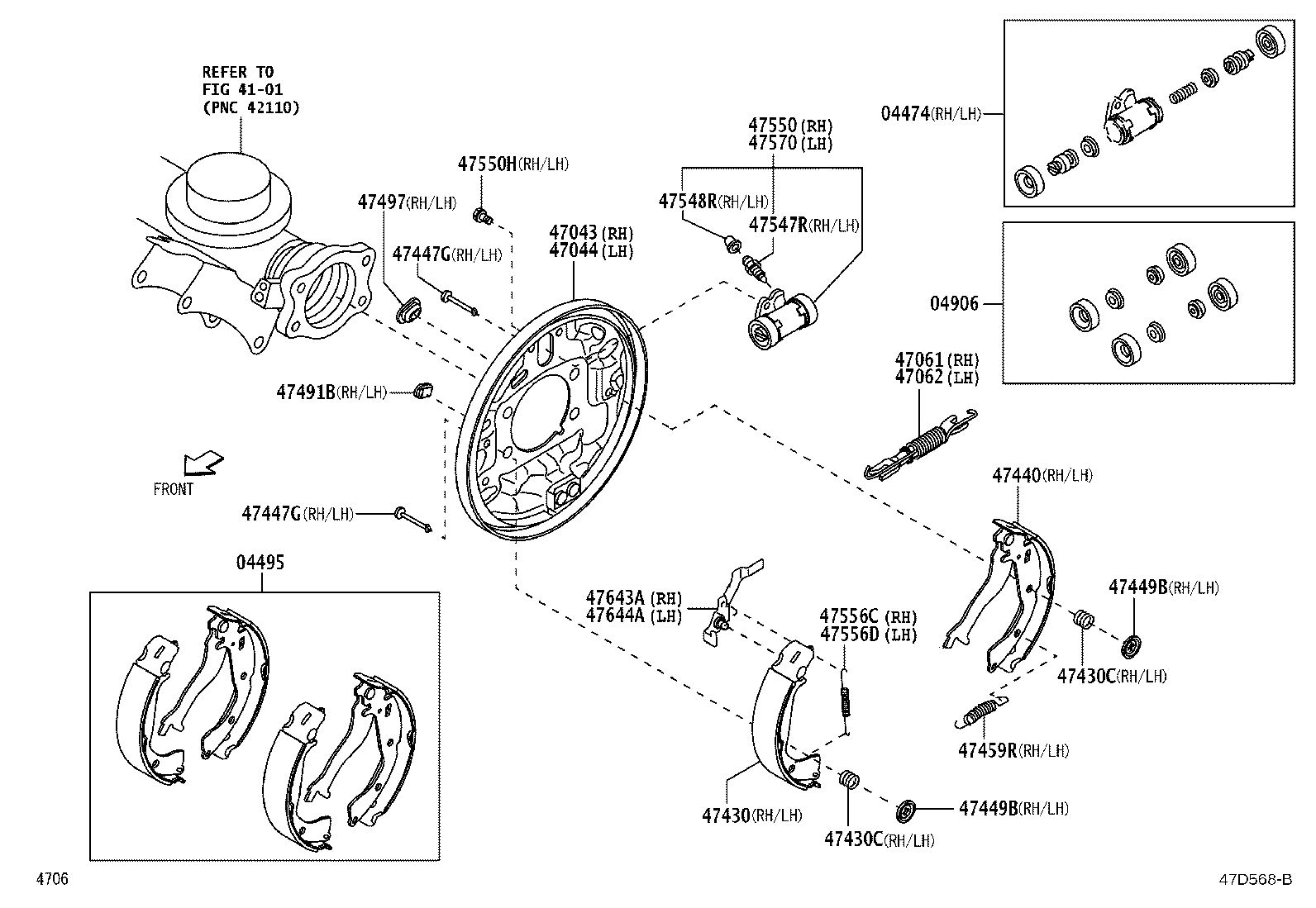 04495-B5090 SHOE KIT, REAR BRAKE product image