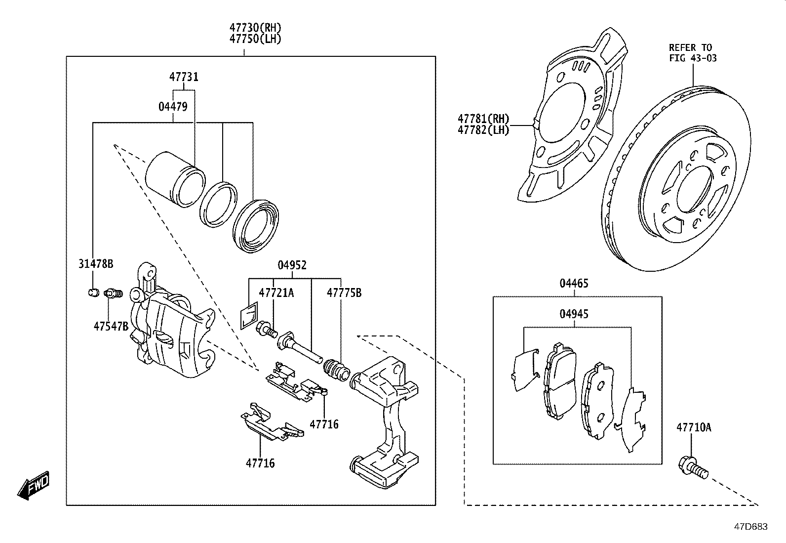 04465-WC002 PAD KIT, DISC BRAKE, FRONT product image