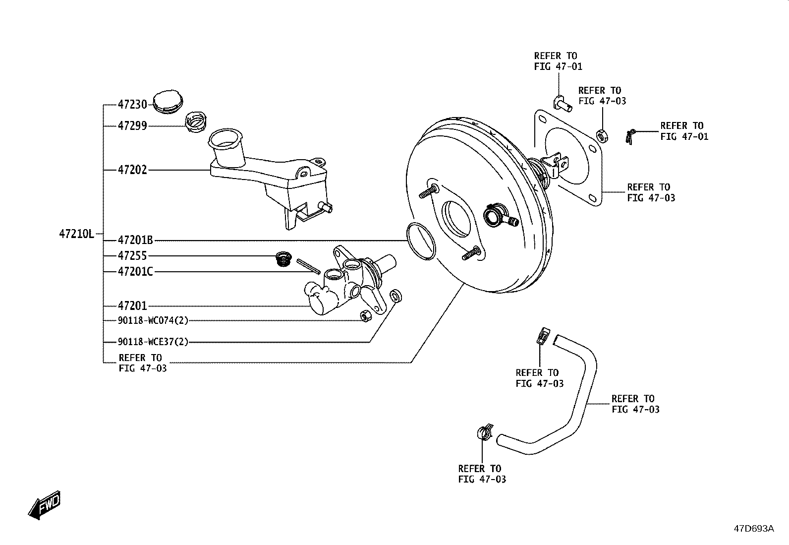 47220-WC012 RESERVOIR SUB-ASSY, BRAKE MASTER CYLINDER product image
