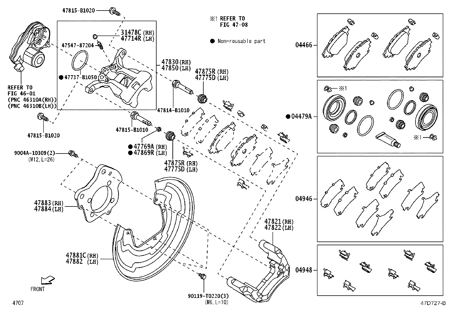 04466-B1011 PAD KIT, DISC BRAKE, REAR product image
