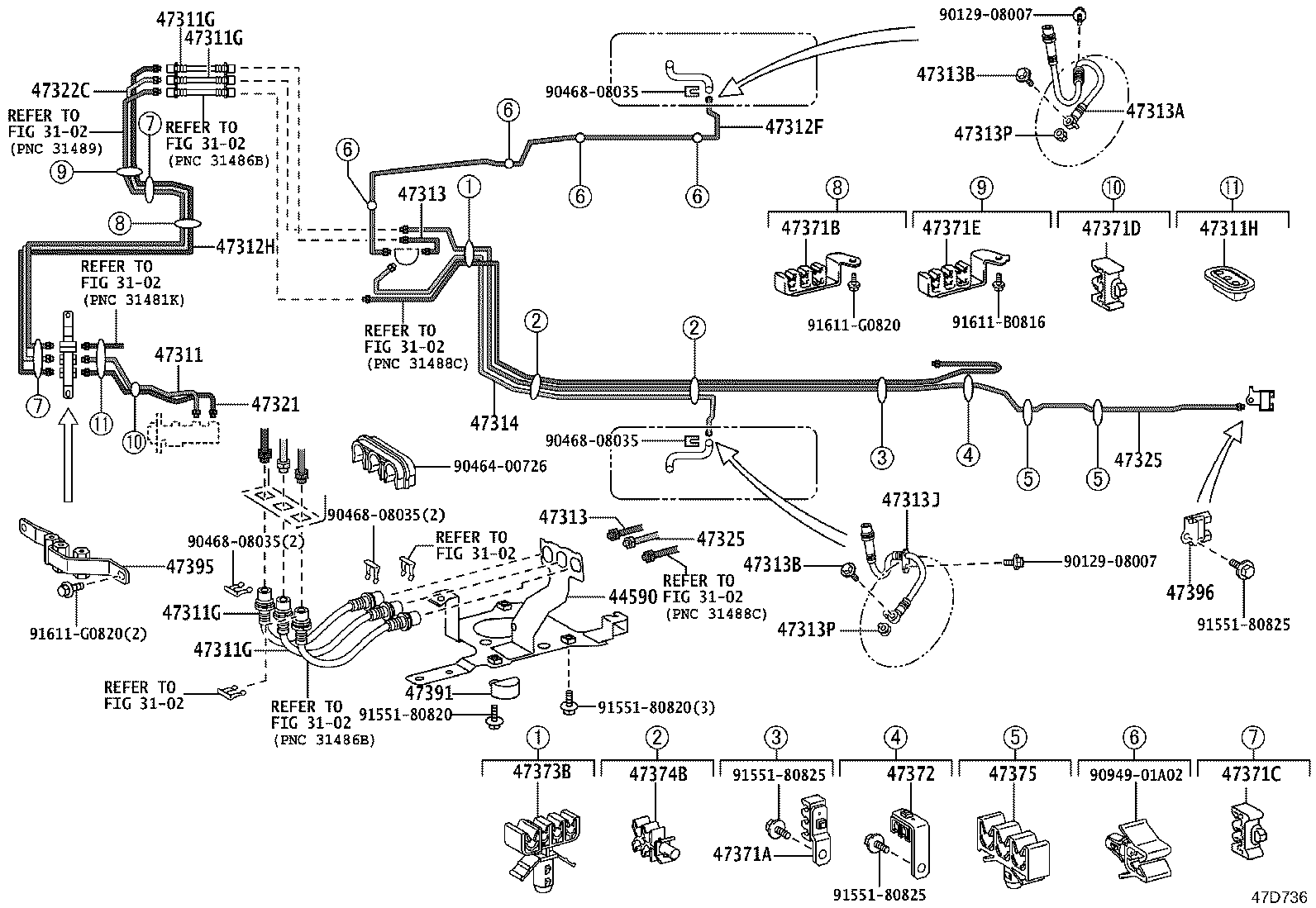 44590-25030 BRACKET ASSY, BRAKE ACTUATOR product image