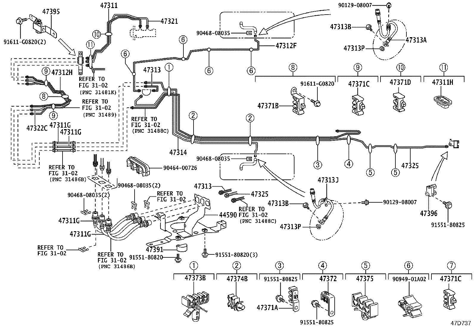 44590-25030 BRACKET ASSY, BRAKE ACTUATOR product image