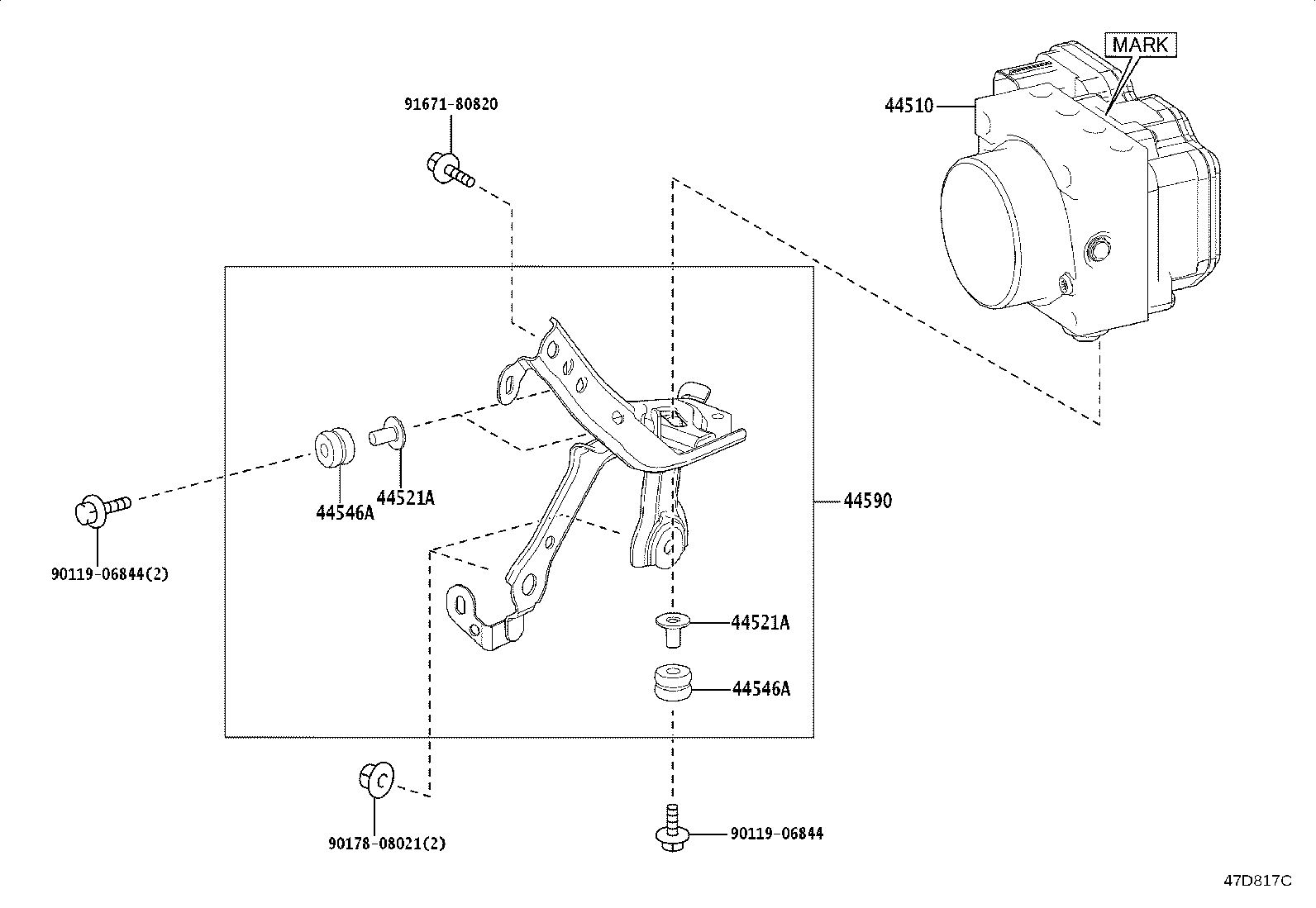 44050-5C150 ACTUATOR ASSY, BRAKE product image