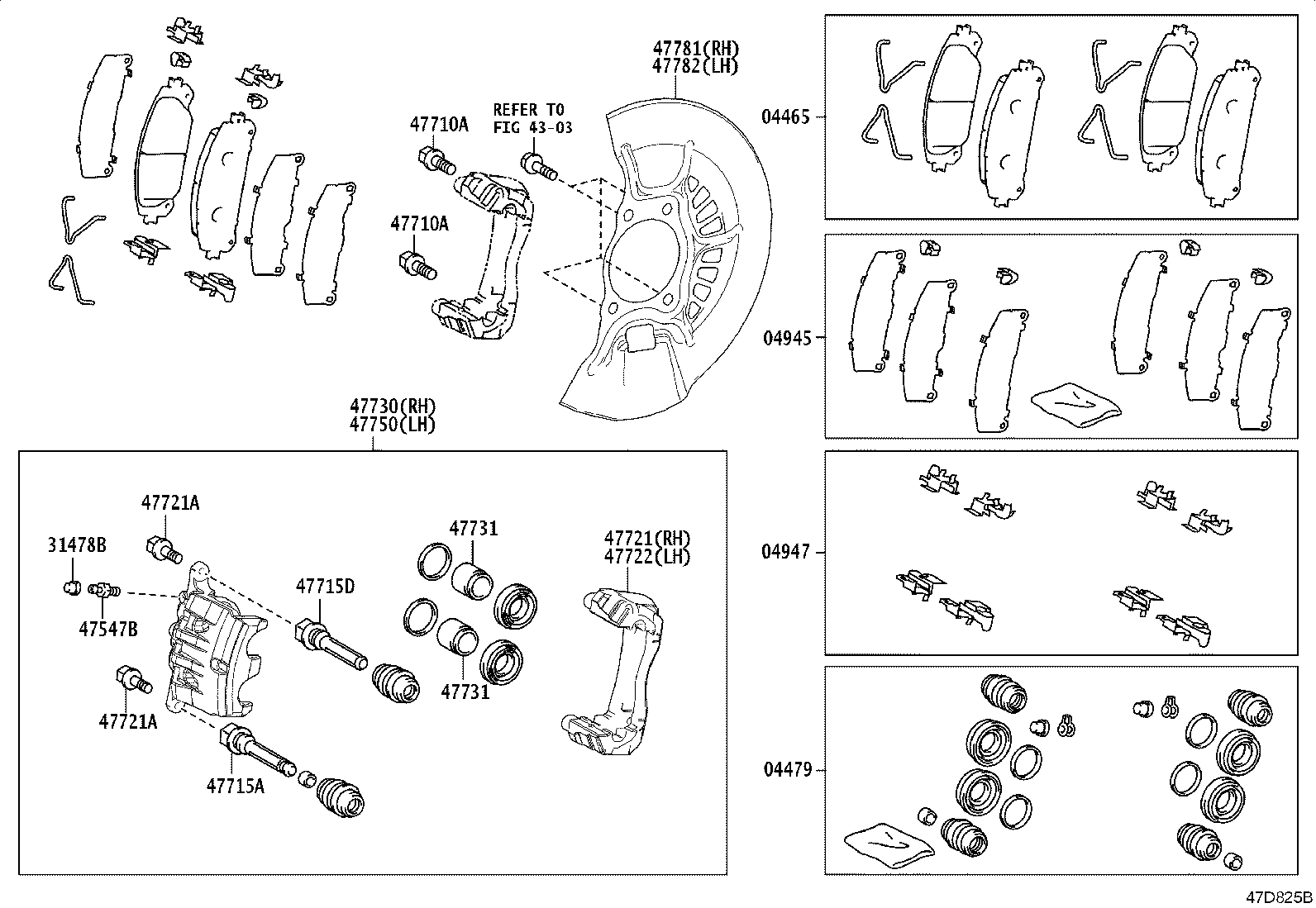 04465-0R040 PAD KIT, DISC BRAKE, FRONT product image