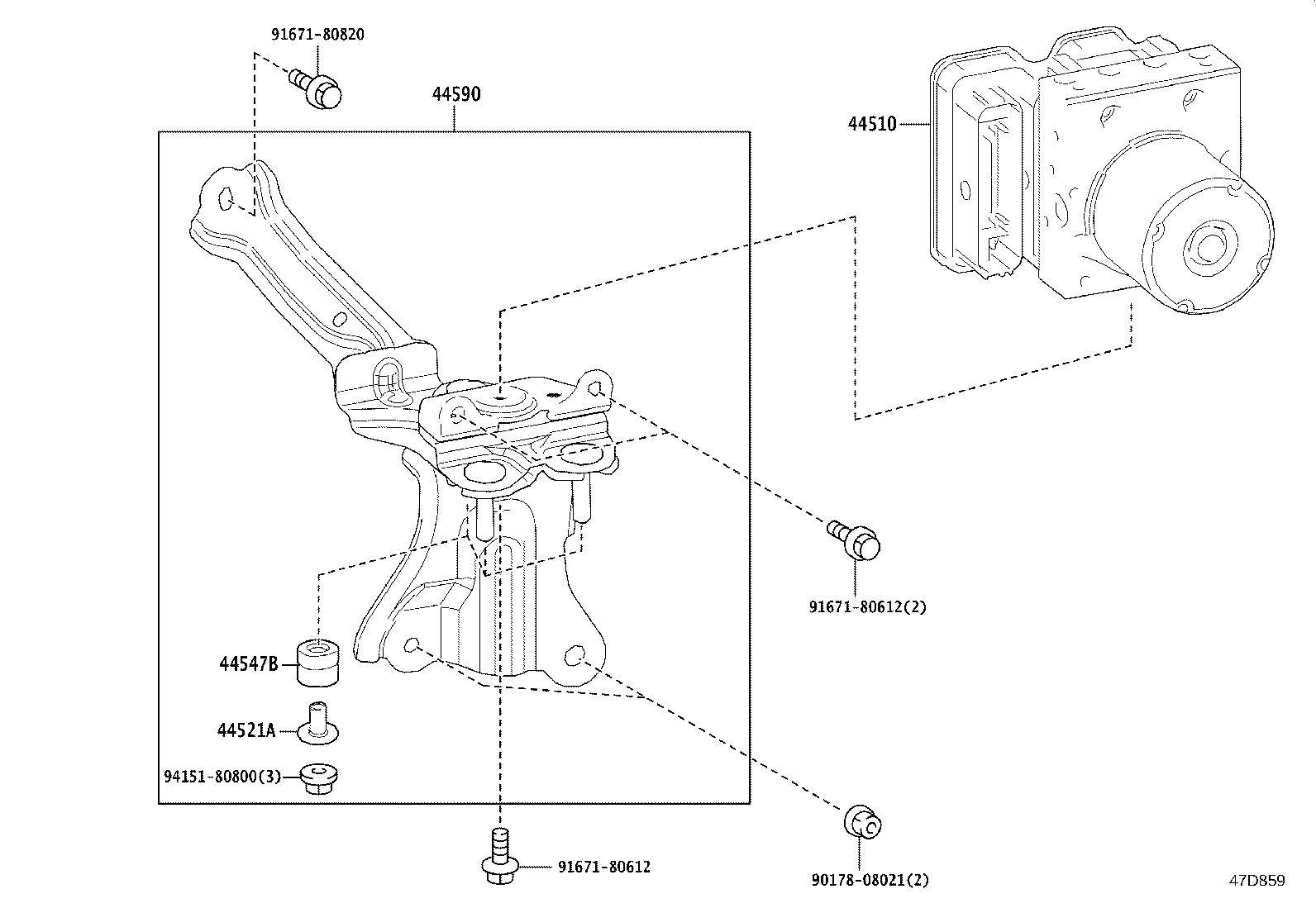 44050-76190 ACTUATOR ASSY, BRAKE product image