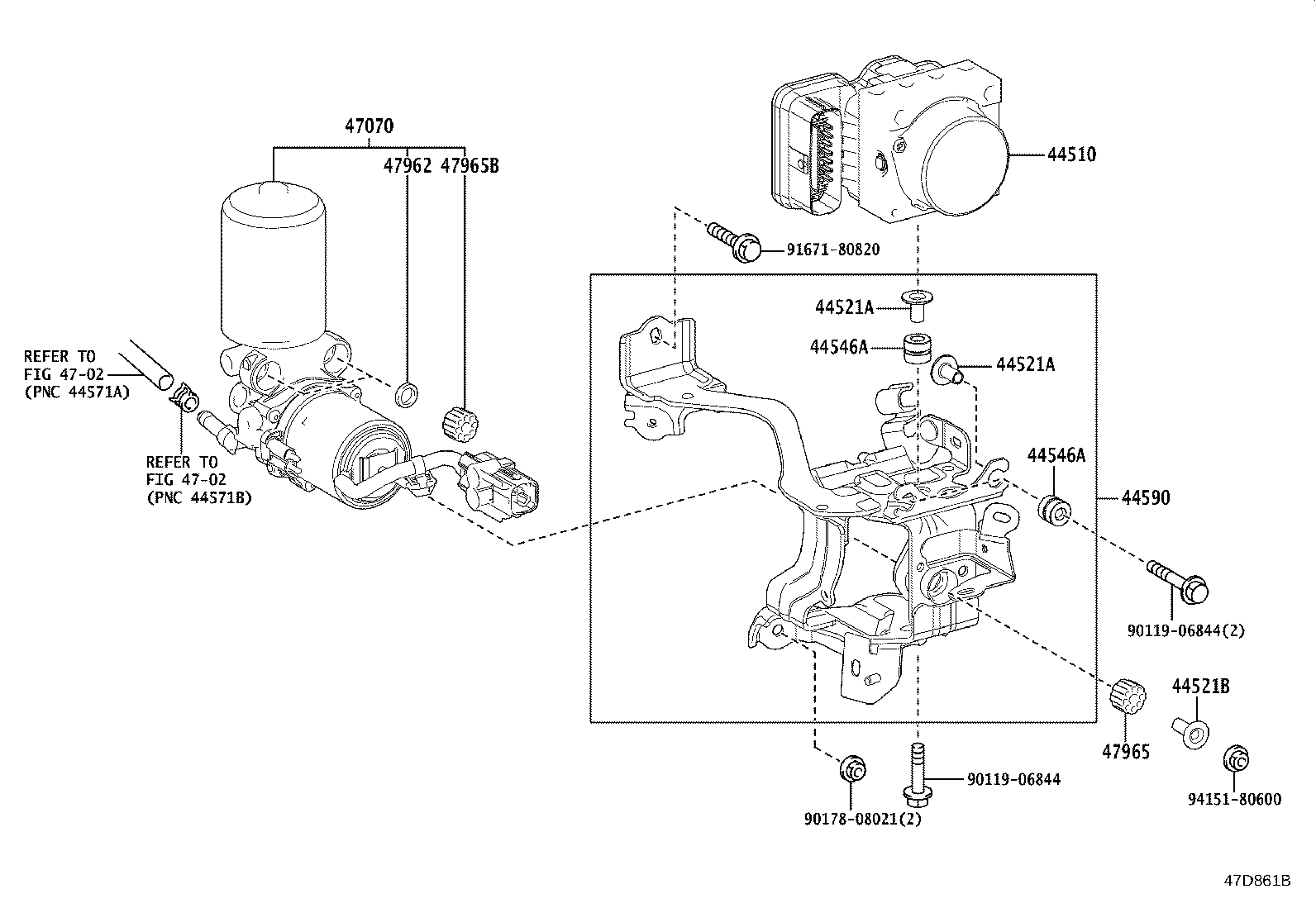 44050-76190 ACTUATOR ASSY, BRAKE product image