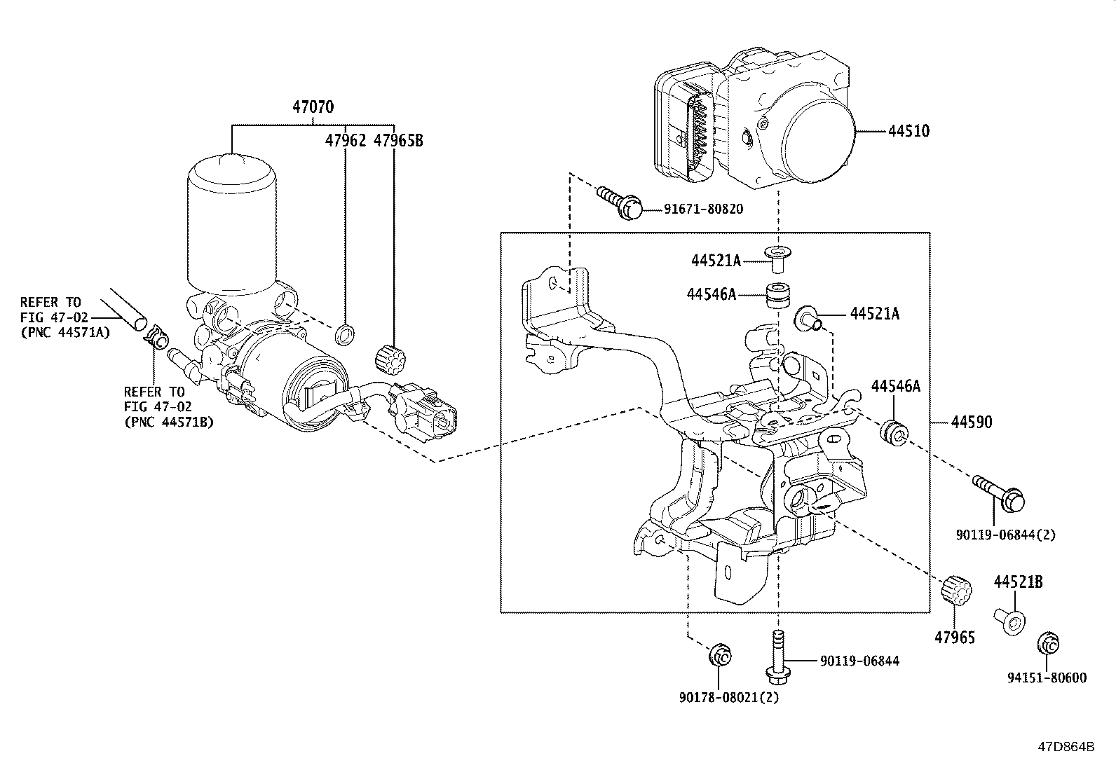 44050-76180 ACTUATOR ASSY, BRAKE product image