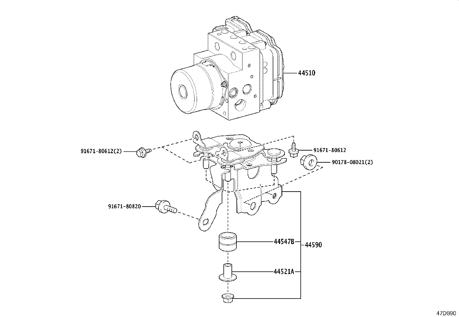 44050-16150 ACTUATOR ASSY, BRAKE product image