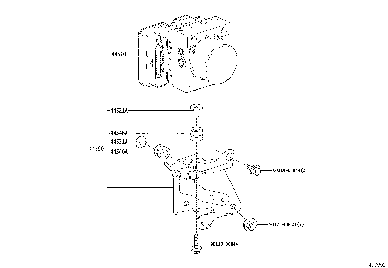 44050-16150 ACTUATOR ASSY, BRAKE product image