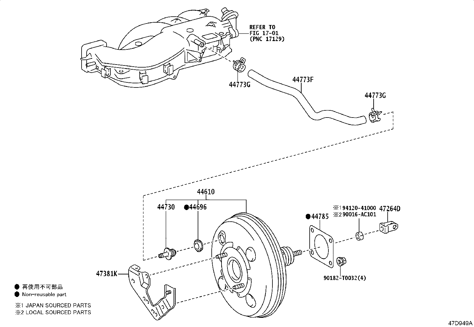 44610-71050 BOOSTER ASSY, BRAKE product image