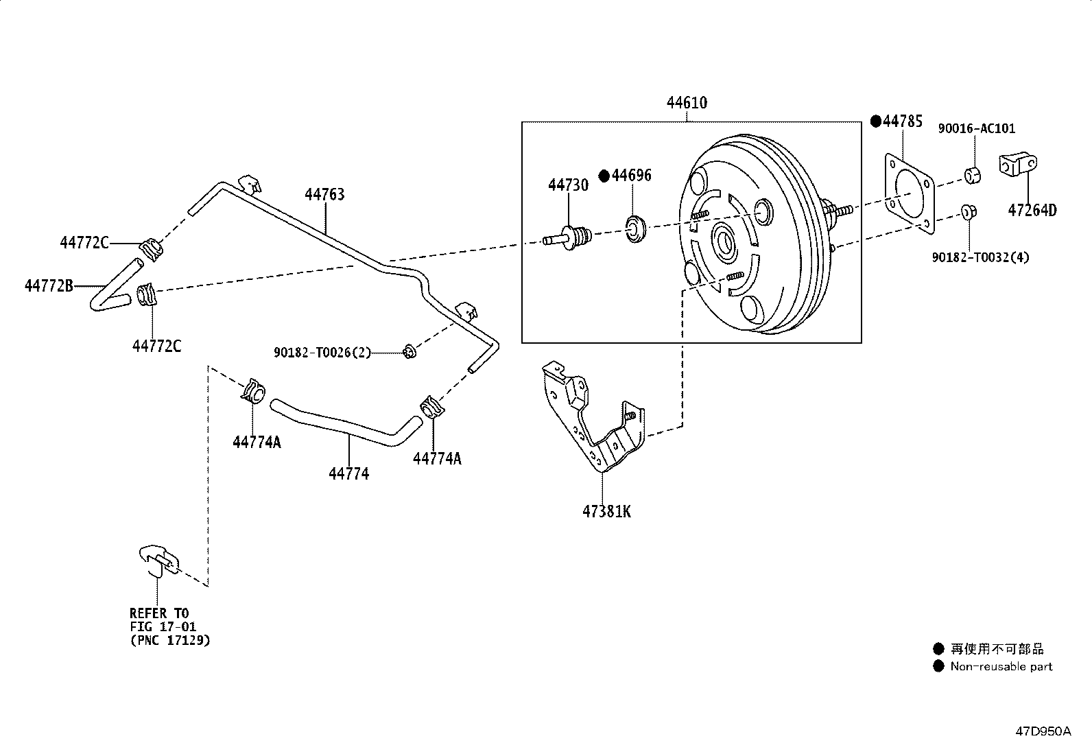 44610-71050 BOOSTER ASSY, BRAKE product image