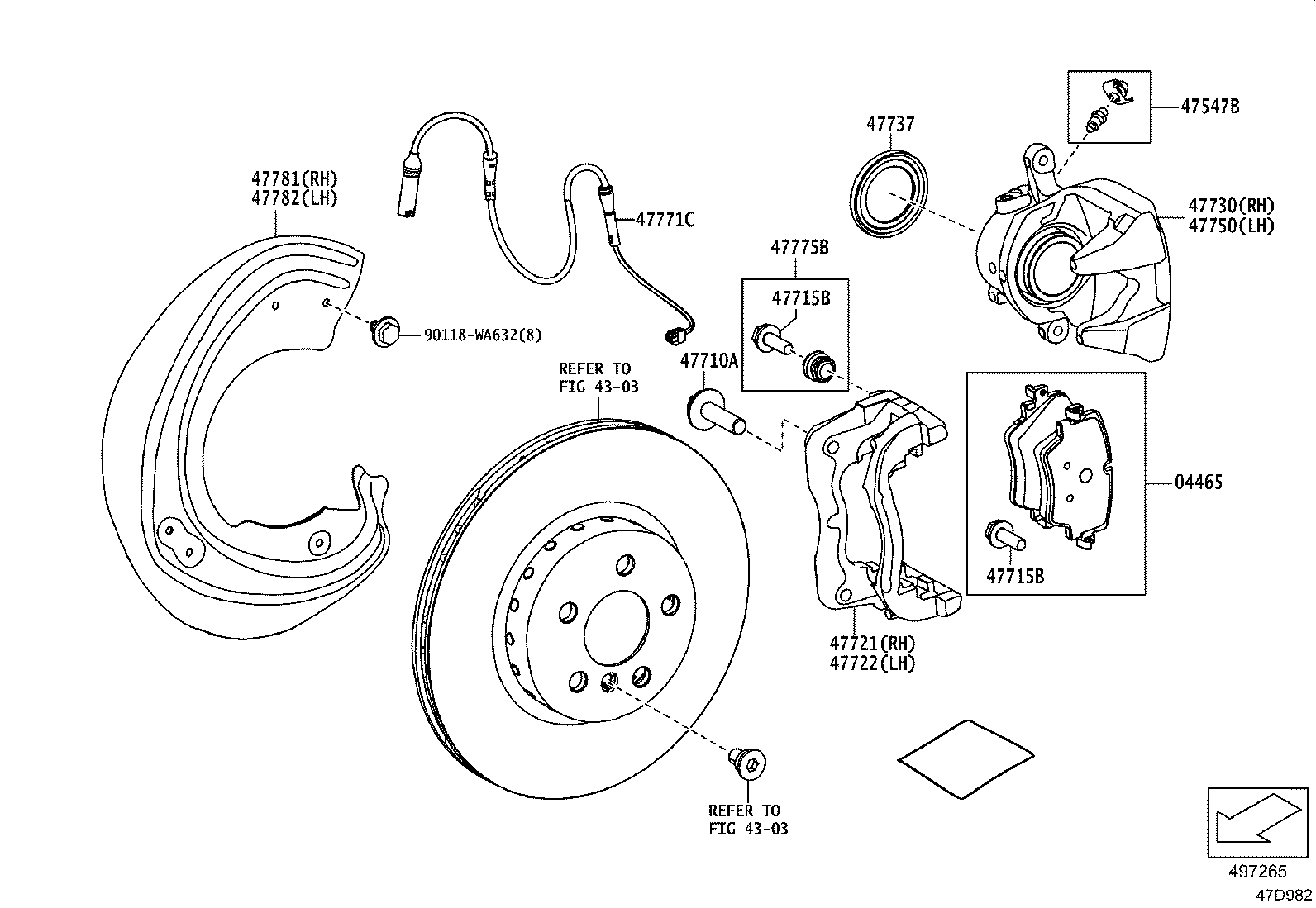 47730-WAA06 CYLINDER ASSY, FRONT DISC BRAKE, RH product image