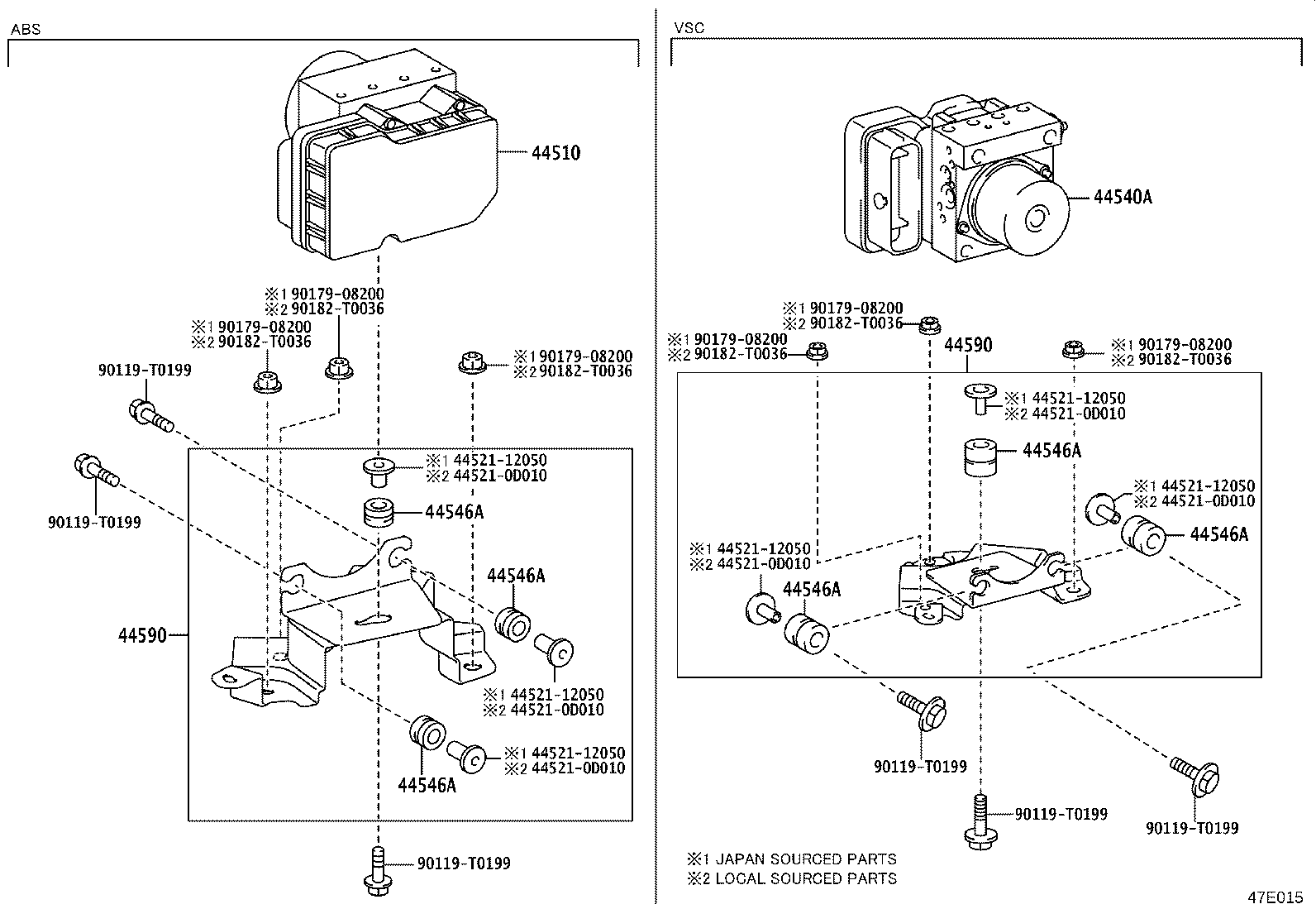44050-71K90 ACTUATOR ASSY, VSC product image
