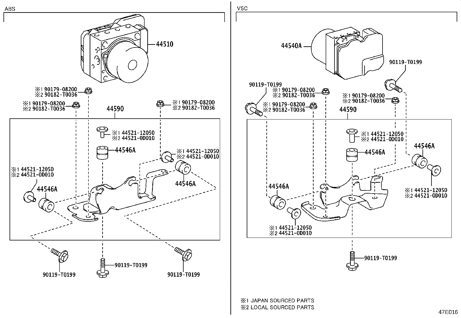 44050-71K90 ACTUATOR ASSY, VSC product image