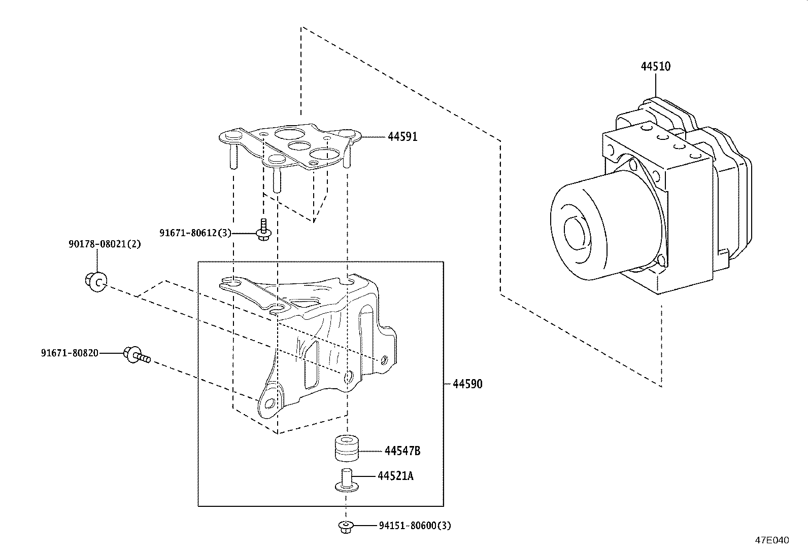 44050-12K40 ACTUATOR ASSY, BRAKE product image