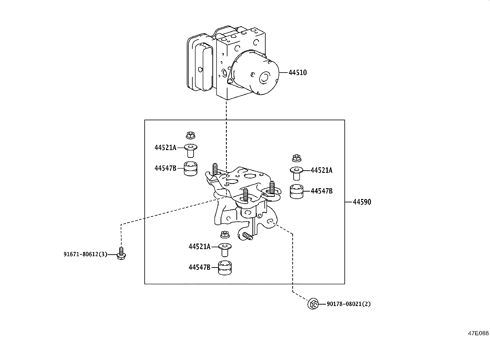 44050-12J40 ACTUATOR ASSY, BRAKE product image