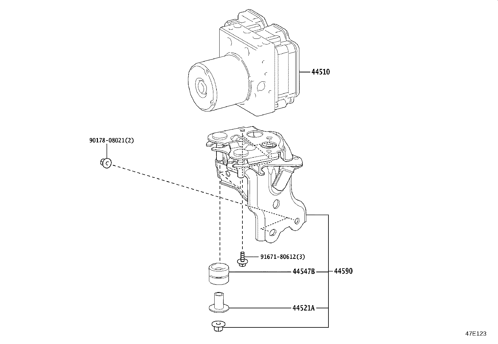 44050-12F60 ACTUATOR ASSY, BRAKE product image