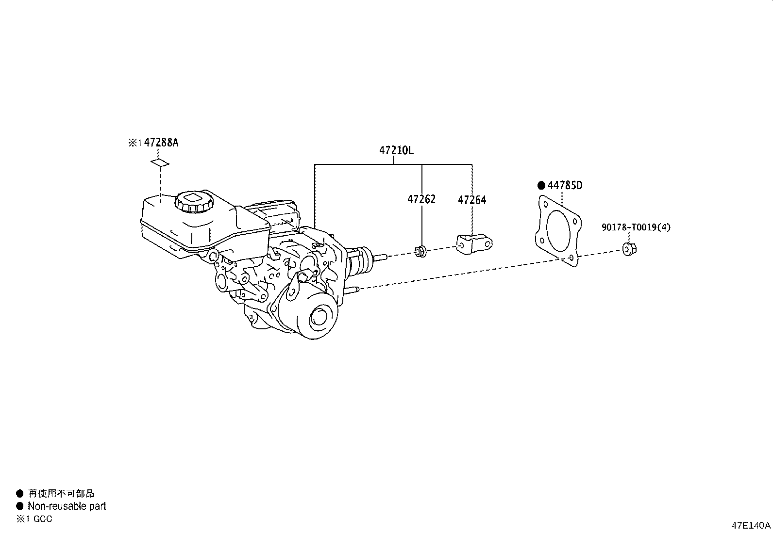 47201-VT020 CYLINDER SUB-ASSY, BRAKE MASTER product image