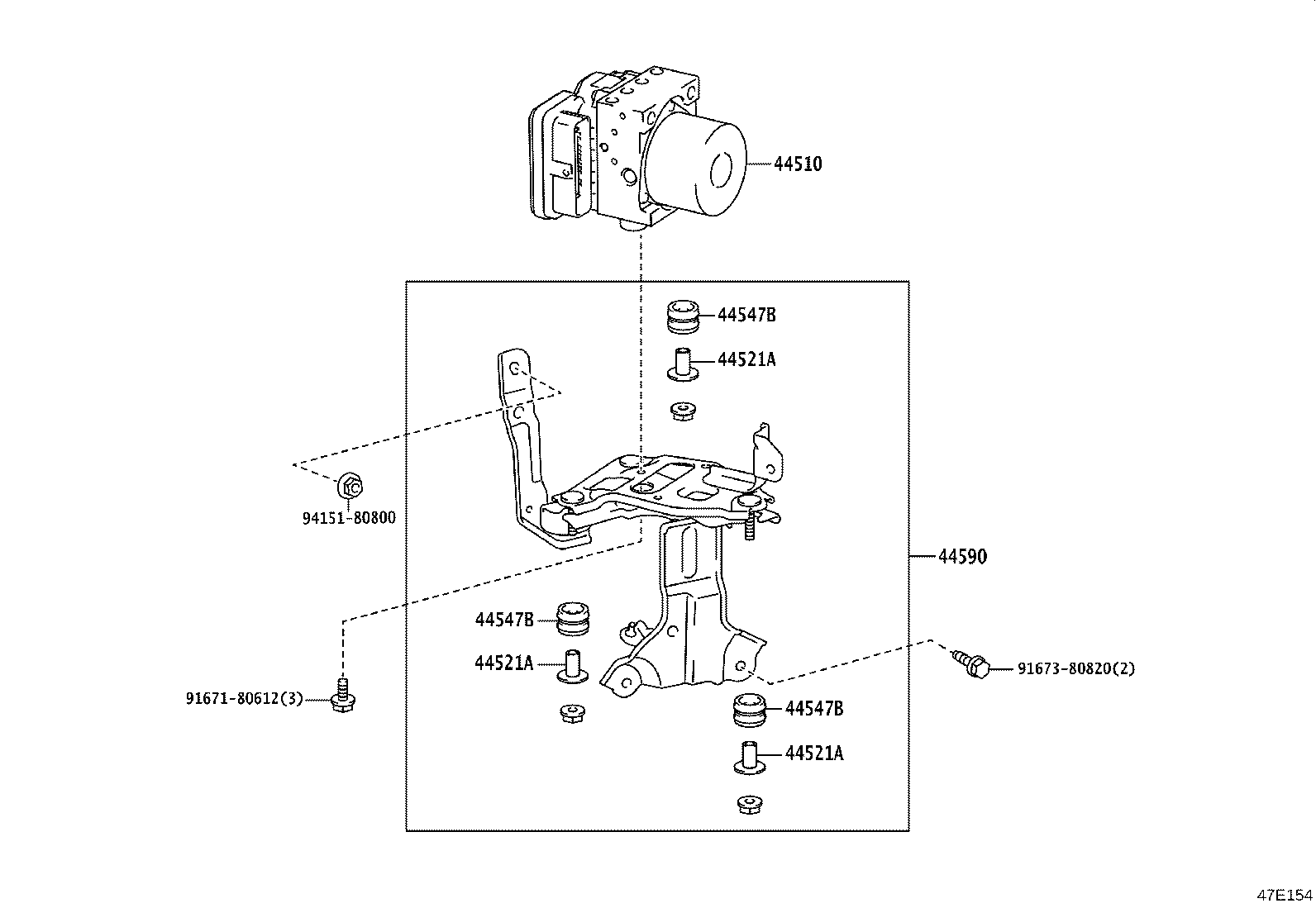 44590-48310 BRACKET ASSY, BRAKE ACTUATOR product image