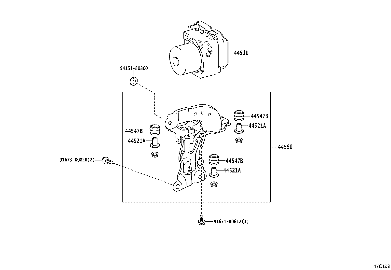 44590-48310 BRACKET ASSY, BRAKE ACTUATOR product image
