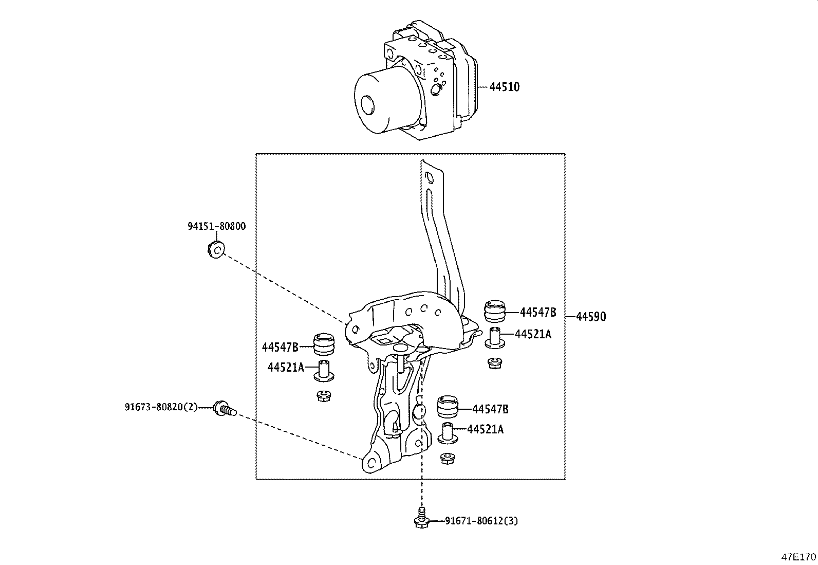 44590-48310 BRACKET ASSY, BRAKE ACTUATOR product image